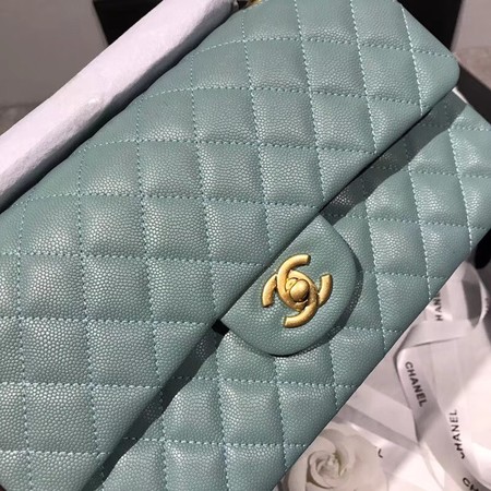 Chanel Flap Shoulder Bag Original Caviar Leather CF1112 light green