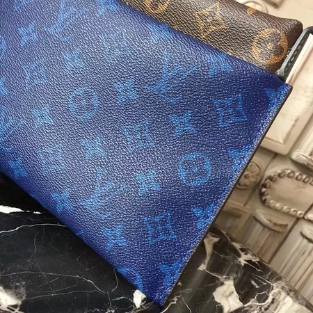 Louis Vuitton Original Monogram Canvas SMALL POUCH 43854 blue