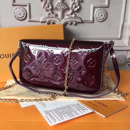 Louis Vuitton Original Monogram Vernis Pochette Felicie GM M61267 Wine