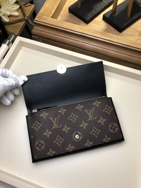 Louis vuitton flore wallet Original leather 64586 black