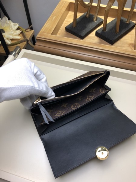 Louis vuitton flore wallet Original leather 64586 black