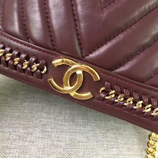 Chanel Sheepskin Leather Shoulder Bag 1125 red