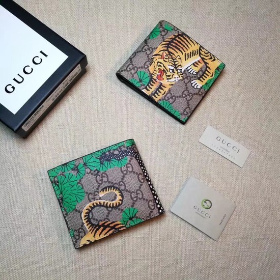 Gucci GG Supreme Canvas Wallet 451465 Tiger brown