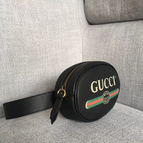 Gucci GG Calfskin Leather belt bag 476434 black