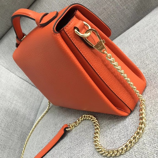 Gucci GG Cowhide top quality tote bag 510302 orange