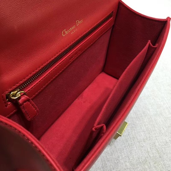 Dior Original DIORAMA BAG STUDDED LAMBSKIN M0422 red