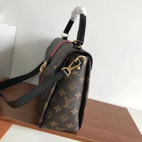 Louis vuitton original monogram canvas ONE HANDLE 48998 red&black