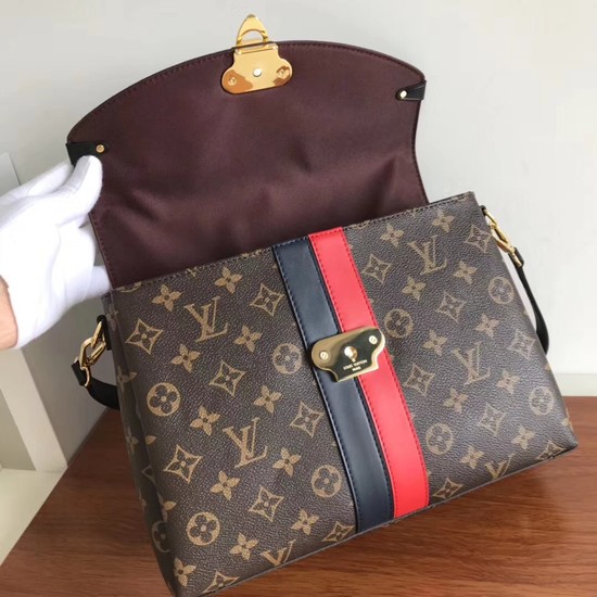 Louis vuitton original monogram canvas ONE HANDLE 48998 red&black