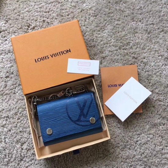 Louis Vuitton RIVETS CHAIN Wallet 63518 blue