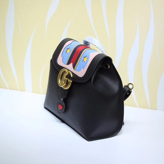 GUCCI Leather Chain Backpack 432265 Pink&blue&black