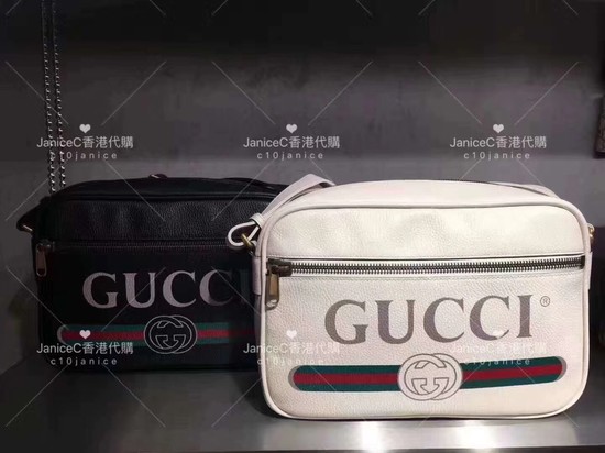 Gucci Print shoulder bag 523589 white