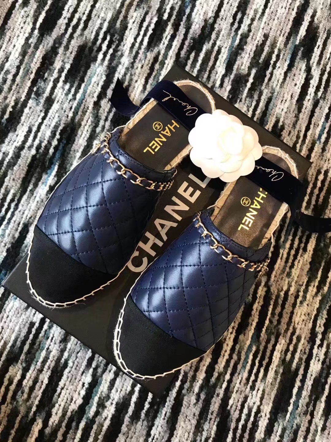 Chanel Slippers CH2336LRF dark blue