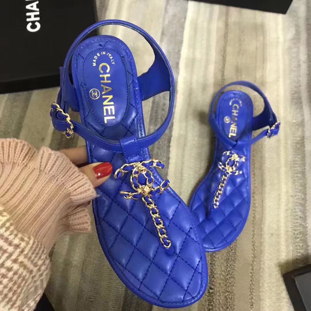 Chanel sandals CH2328LS blue heel of a shoe 4CM