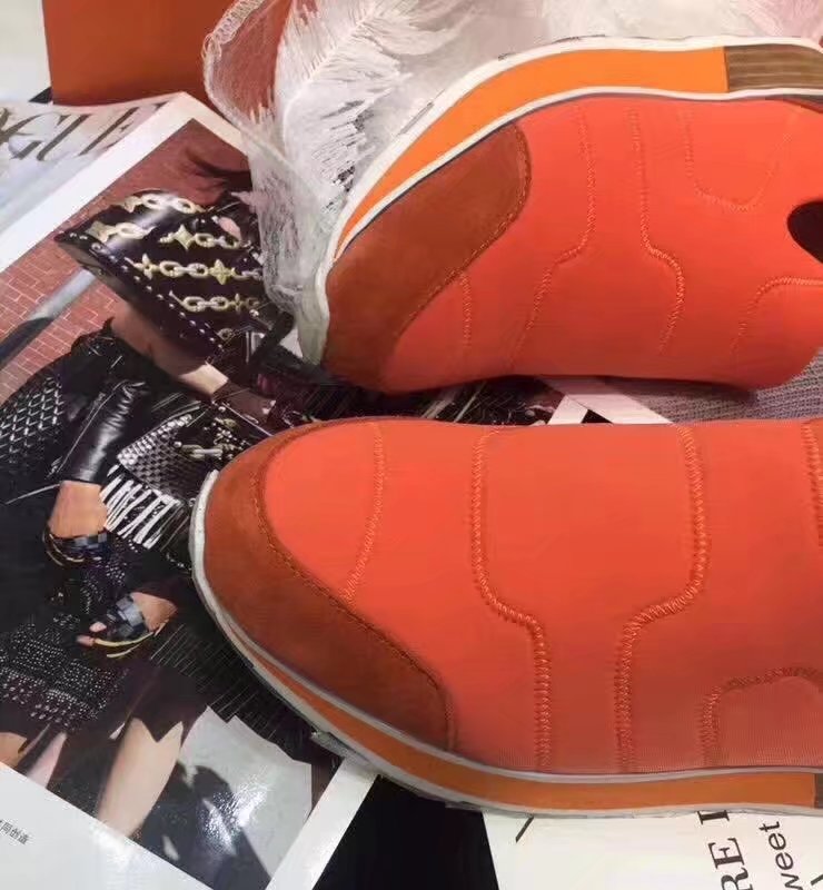 Hermes Lovers Casual Shoes HO784365 orange