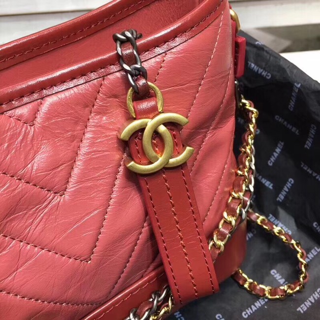 CHANEL GABRIELLE Original leather Hobo Bag A93841 red