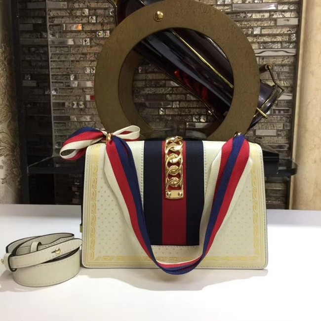 Gucci Sylvie small shoulder bag 421882 white