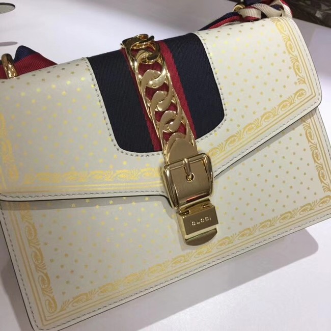 Gucci Sylvie small shoulder bag 421882 white