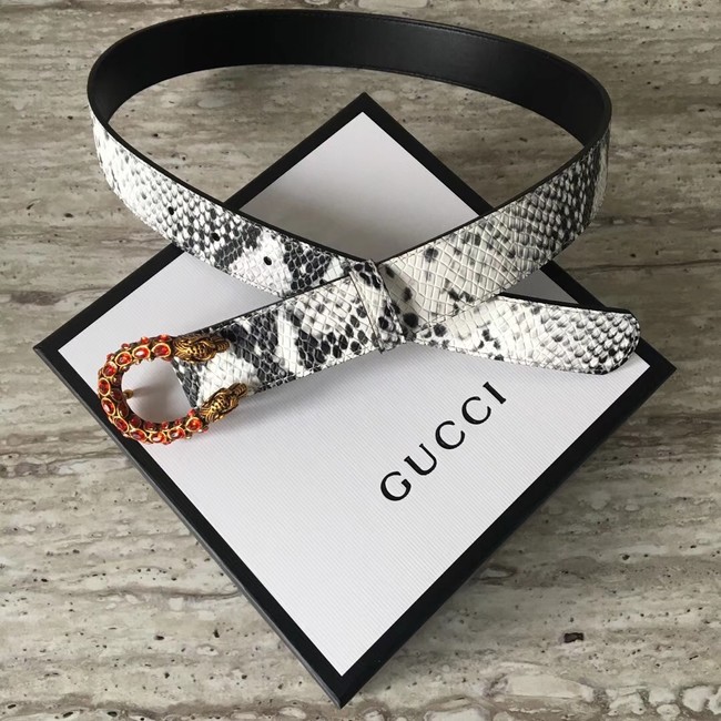 Gucci Snakeskin belt with Horsebit 488940