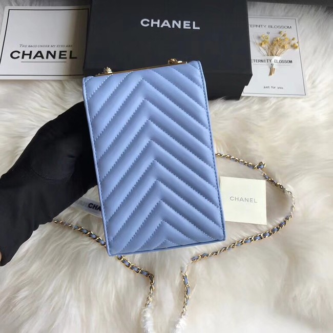 Chanel Flap Original Mobile phone bag 55698 blue