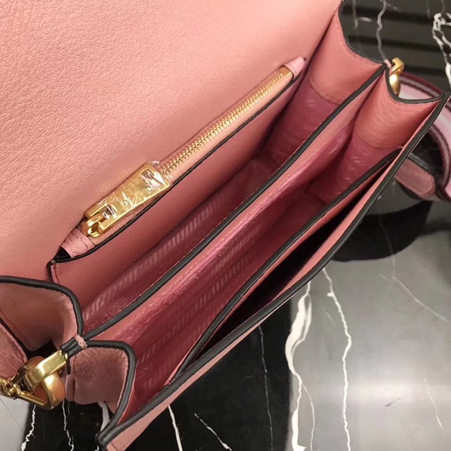 Prada calf leather shoulder bag 1BD102 pink