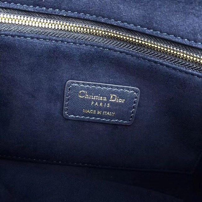 DIOR 21ST FLAP BAG IN BLUE LAMBSKIN