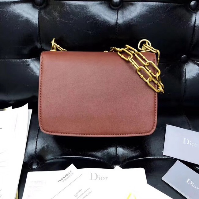 DIOR 21ST FLAP BAG IN RED LAMBSKIN