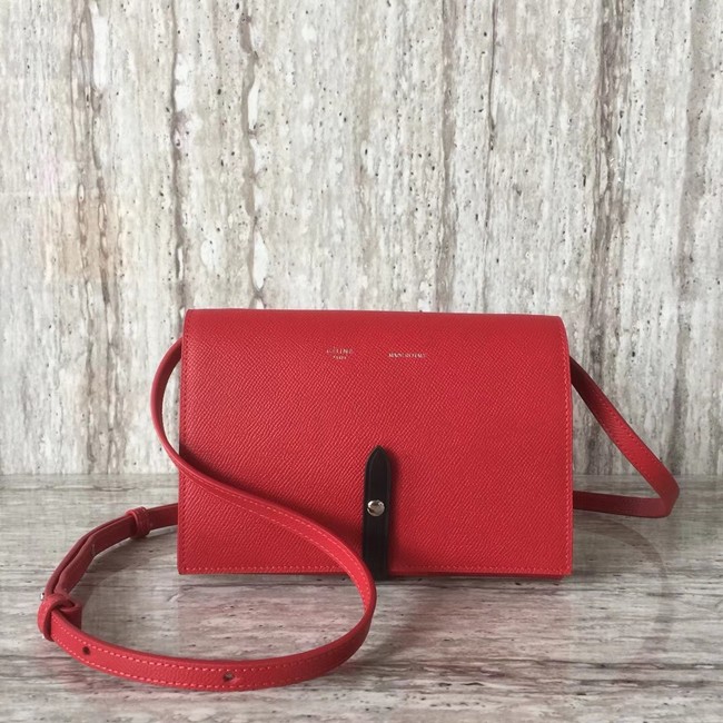 Celine leather Mini Shoulder Bag 73383 red