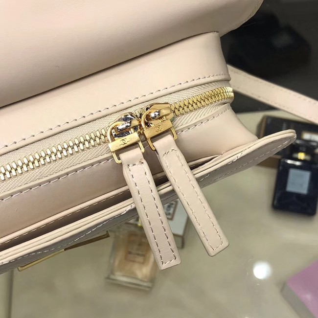 Chanel Flap Bag Calfskin & Gold-Tone Metal A57491 Light Beige