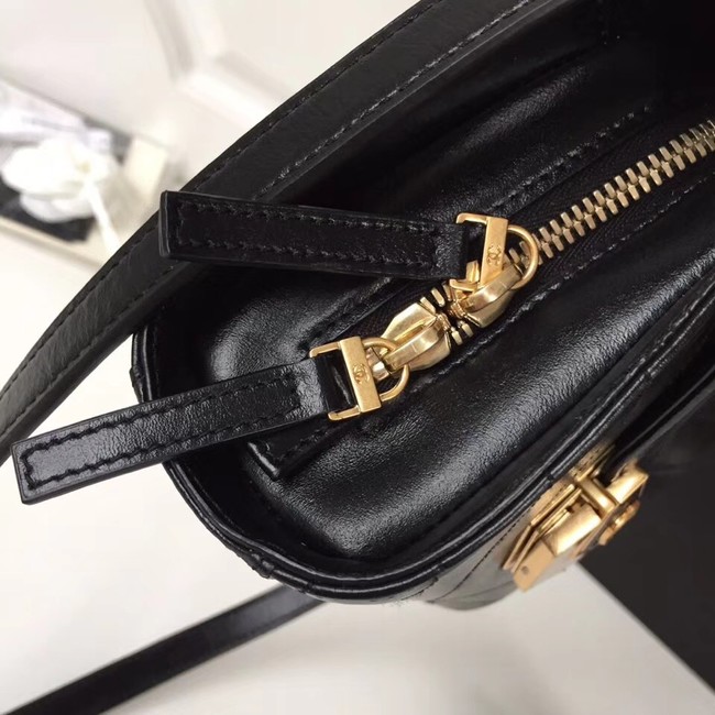 Chanel Flap Bag Calfskin & Gold-Tone Metal A57490 Black