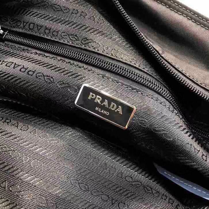 Prada Saffiano leather and nylon tote 1BG212 black&blue