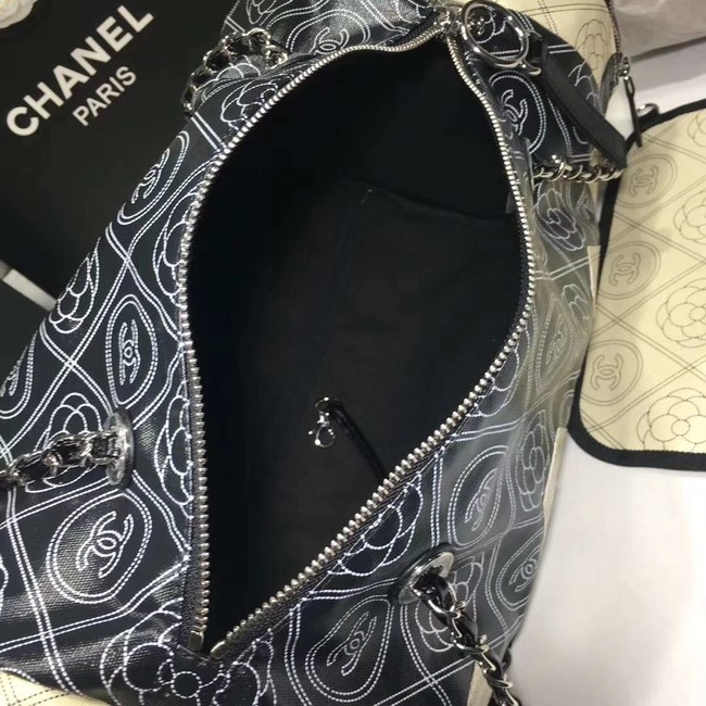 Chanel Bowling Bag A57428 Black & Beige