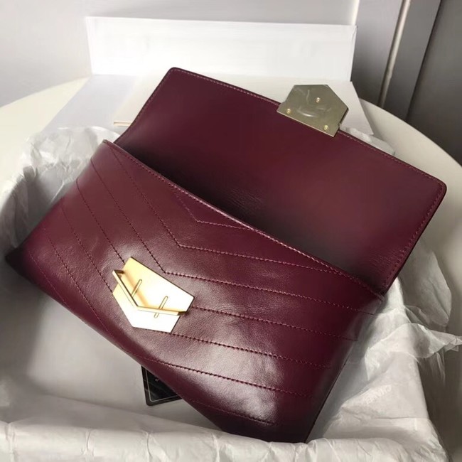 Chanel Clutch Calfskin & Gold-Tone Metal A57493 Burgundy