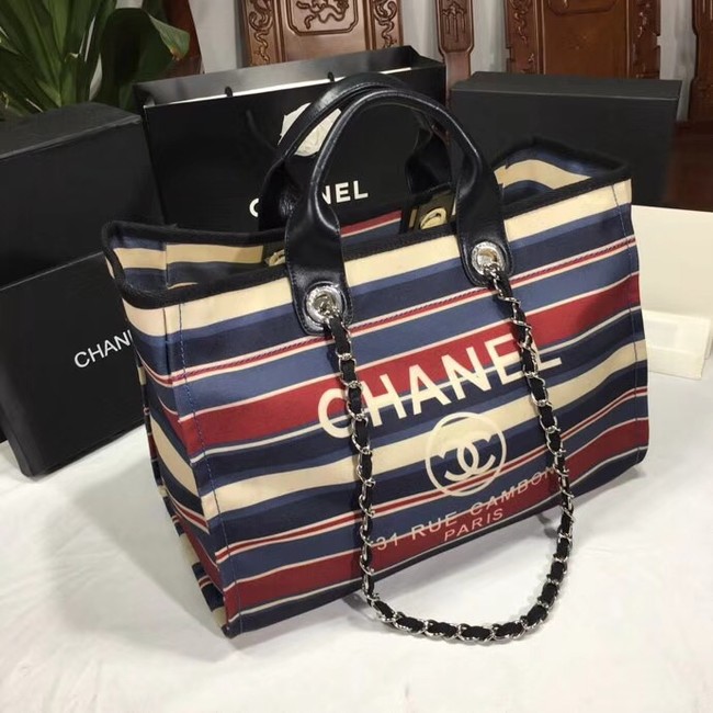 Chanel Shopping Bag A66941 red& Blue & Black