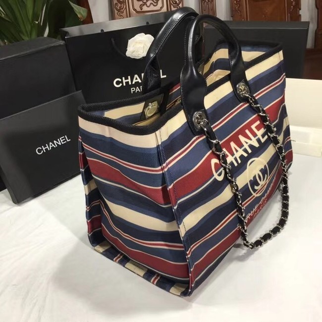 Chanel Shopping Bag A66941 red& Blue & Black