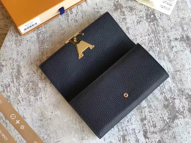 Louis Vuitton original CAPUCINES WALLET M62556 black