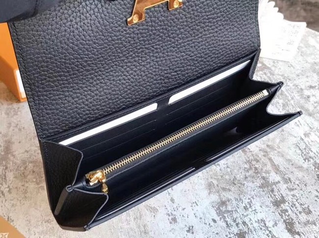 Louis Vuitton original CAPUCINES WALLET M62556 black