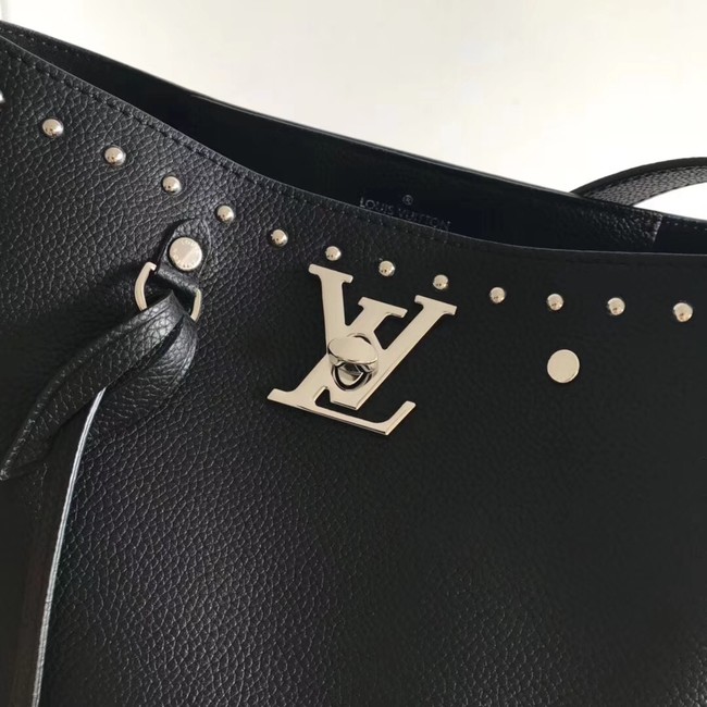 Louis Vuitton original LOCKME BUCKET M43878 black