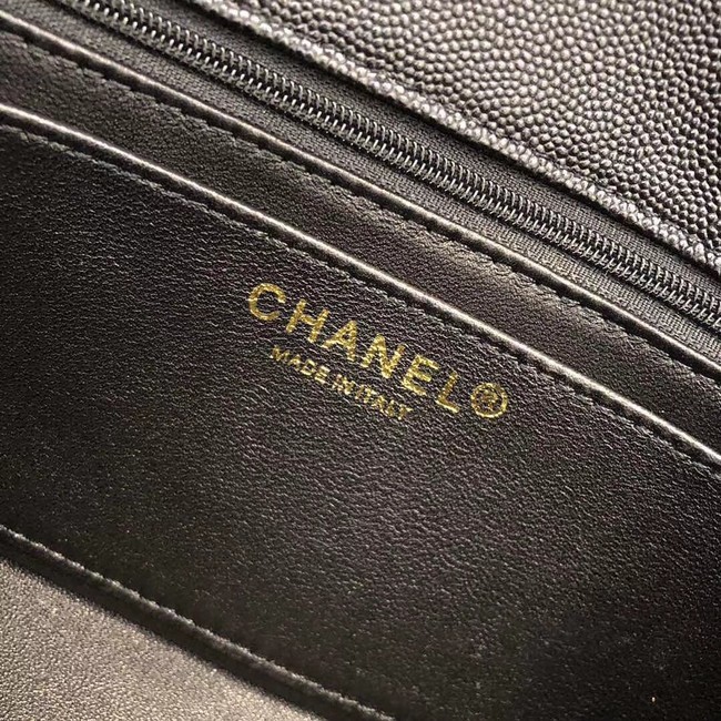 Chanel Small Classic Handbag Grained Calfskin & Gold-Tone Metal A69900 black