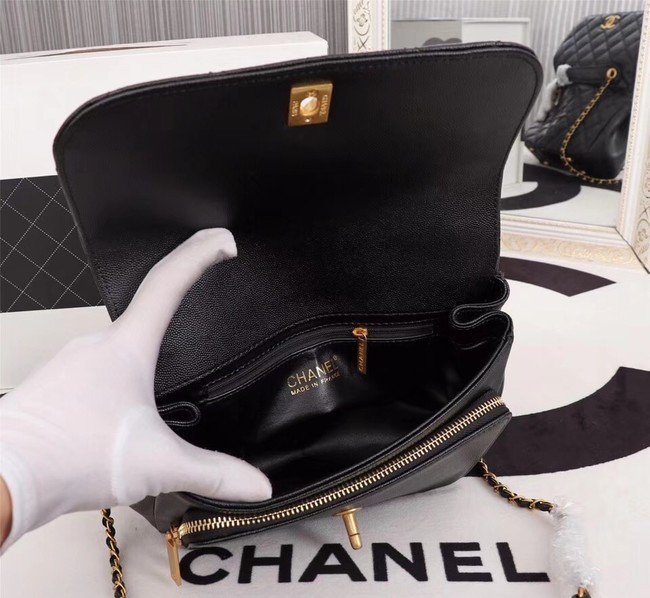 Chanel caviar Tote Bag 25691 black