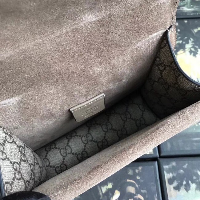 Gucci Dionysus GG Supreme canvas crystal mini bag 421970 apricot