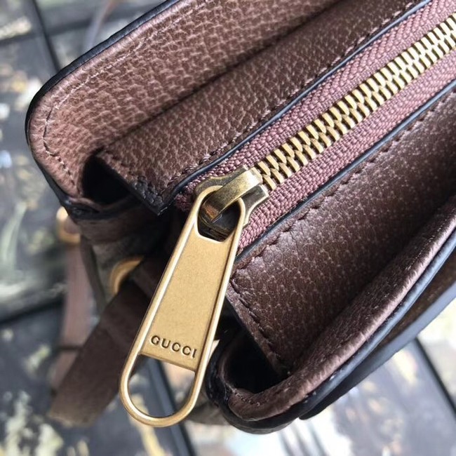 Gucci GG Supreme small shoulder bag 523354 brown