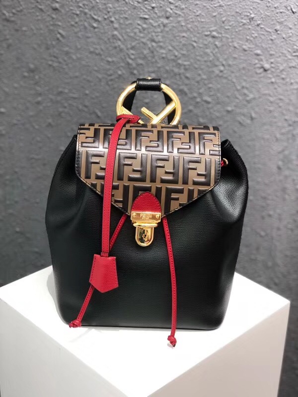 FENDI Kan I Leather knapsack 2569