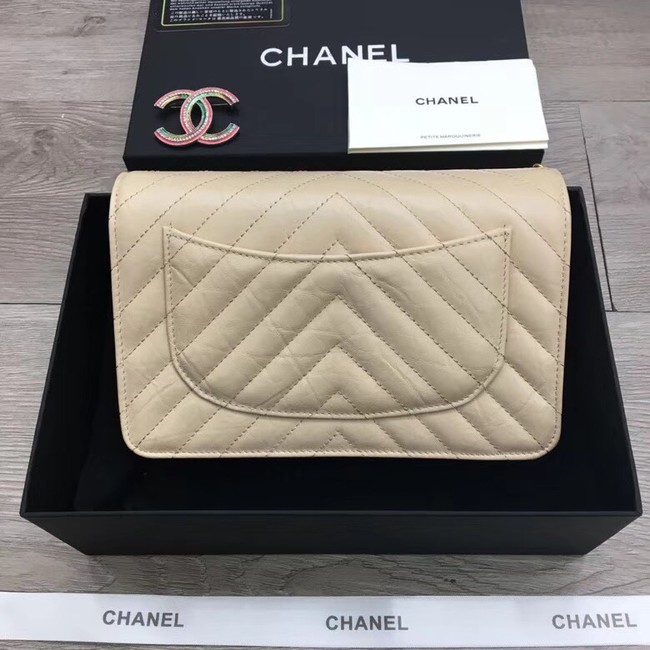 Chanel 2.55 Wallet on Chain A70328 creamy-white