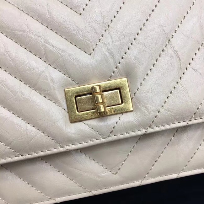 Chanel 2.55 Wallet on Chain A70328 creamy-white