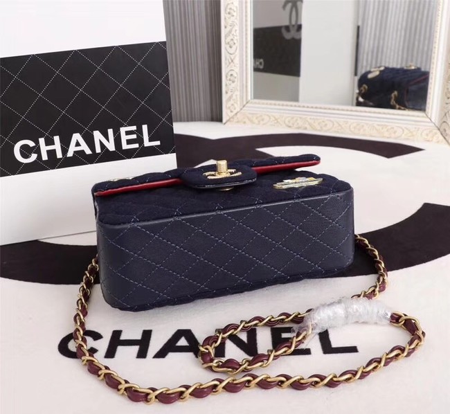 Chanel Mini Flap Bag A1116 Navy Blue