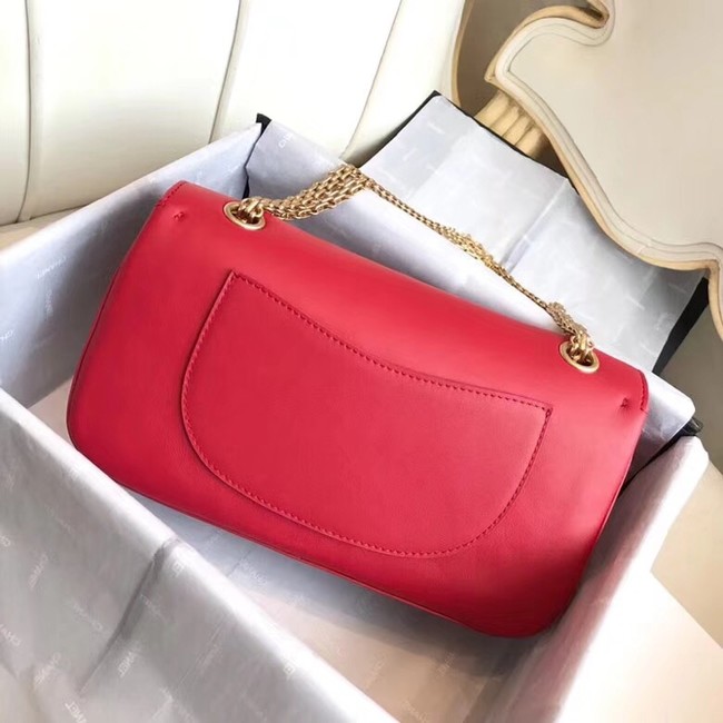 Chanel Original 2.55 Handbag Calfskin & Gold-Tone Metal A37586 red