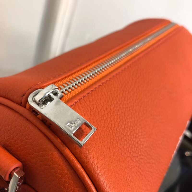 Dior Original GRAINED CALFSKIN ROLLER POUCH WITH ATELIER PRINT 1ATPO061 orange