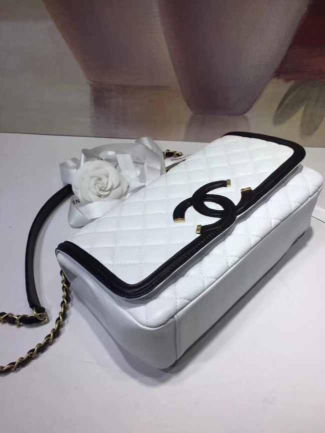 CHANEL Original Clutch with Chain A85533 white