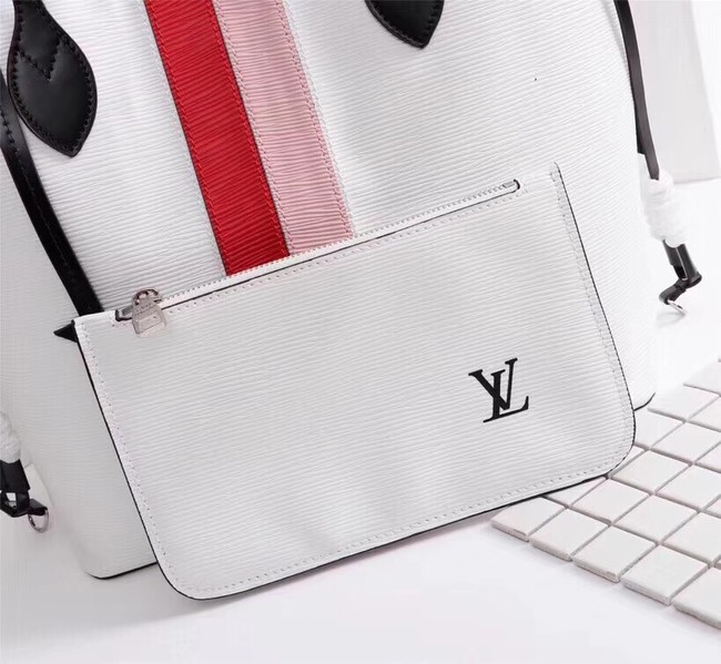 Louis Vuitton Neverfull Epi Leather MM 53763 white