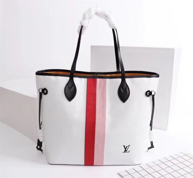 Louis Vuitton Neverfull Epi Leather MM 53763 white